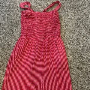 Red and White Jumpsuit